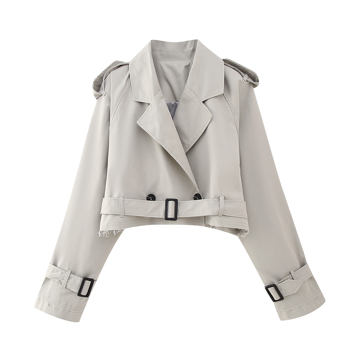 Stijlvolle Dames Trenchcoat Kort Model voor Casual Look