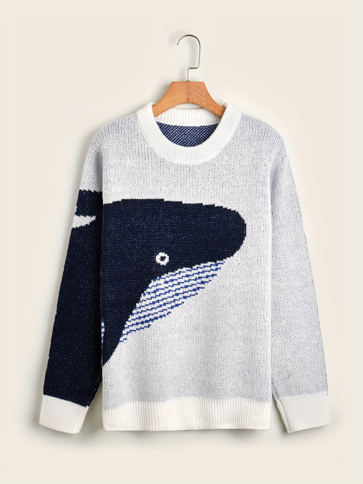 Trui Heren - Cartoon Print voor Stijlvolle Herfstkleding - Regular Fit - Puento Fortade - TP - Essential
