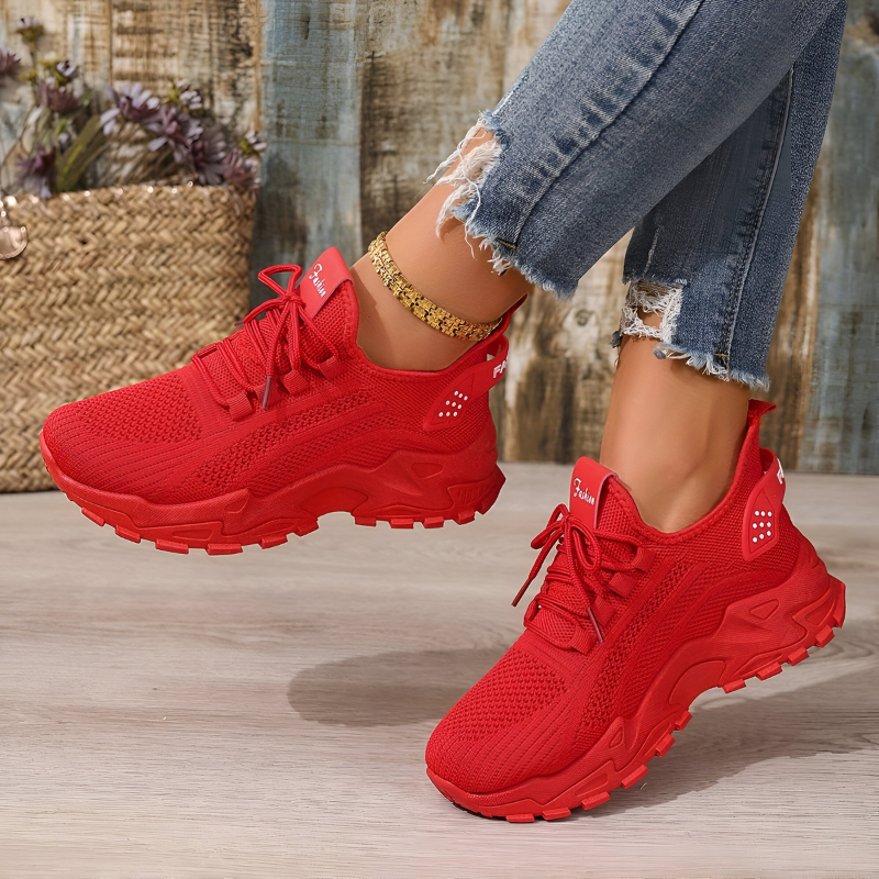 Sportieve Lichtgewicht Sneakers Met Chunky Zool voor Dames