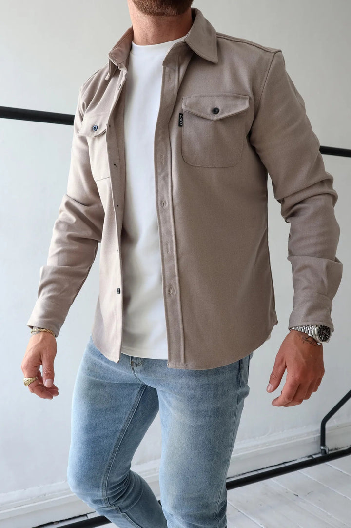 Heren Overshirt Jas Borstzakken Lente Herfst Casual Lichtgewicht