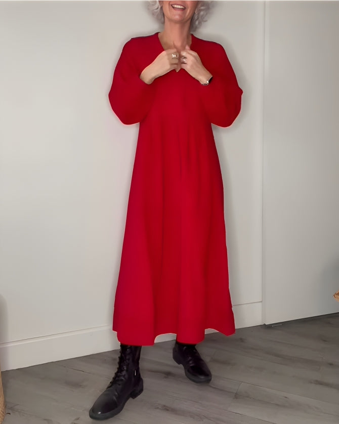 Elegante Maxi Cocktailjurk Met Lange Mouwen Voor Vrouwen