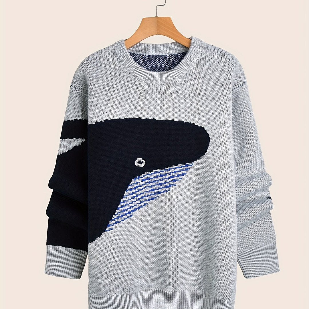Trui Heren - Cartoon Print voor Stijlvolle Herfstkleding - Regular Fit - Puento Fortade - TP - Essential