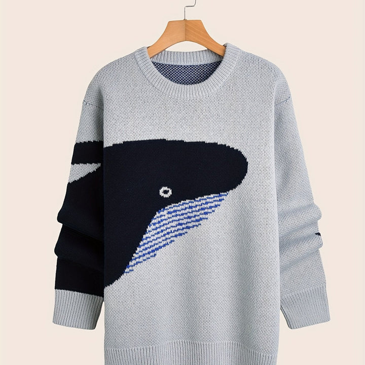 Trui Heren - Cartoon Print voor Stijlvolle Herfstkleding - Regular Fit - Puento Fortade - TP - Essential