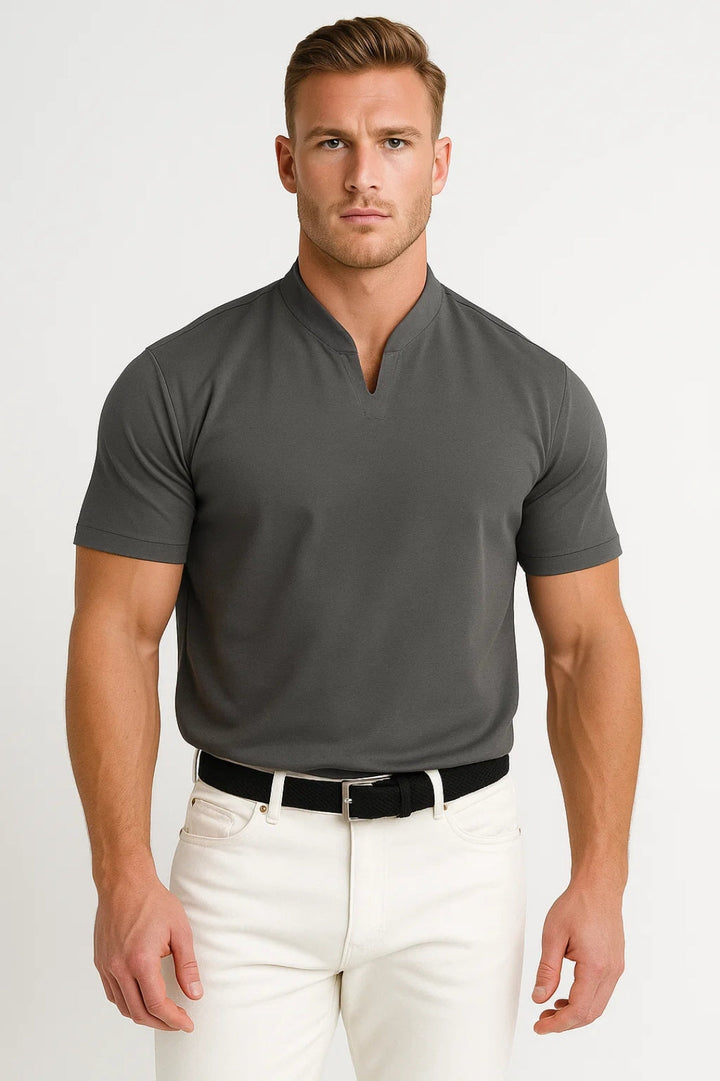 Shirt Heren Regular Fit Splitkraag Comfortabele Pasvorm Casual All-Season