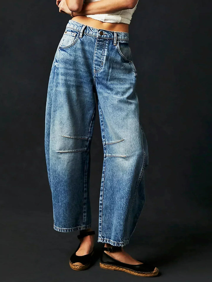 Zillah– Wijdvallende Barrel Jeans | High Waist