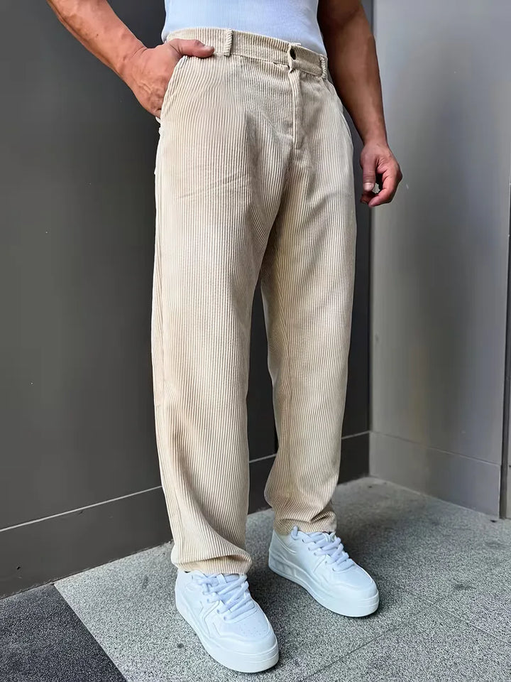 Corduroy pantalons met rechte pijpen