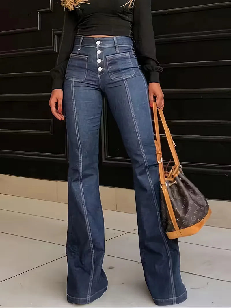 Flared jeans met hoge taille