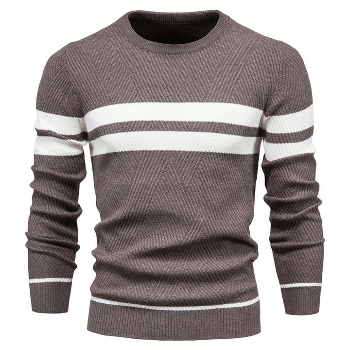 Casual Gestreepte Trui Voor Mannen Met Regular Fit