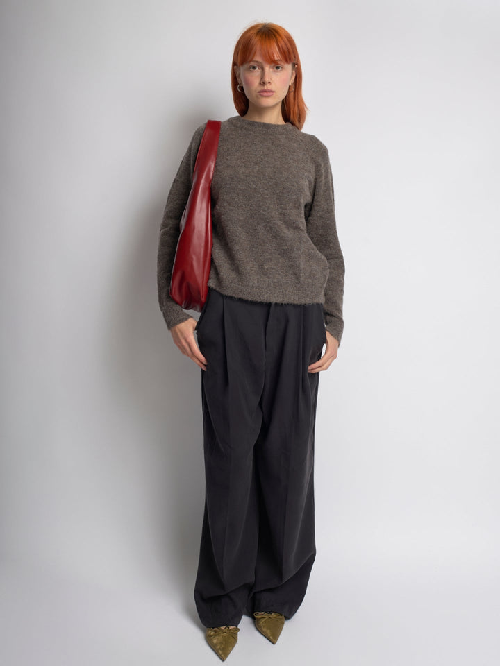 Minimalistisch vegan leer hobo schoudertas
