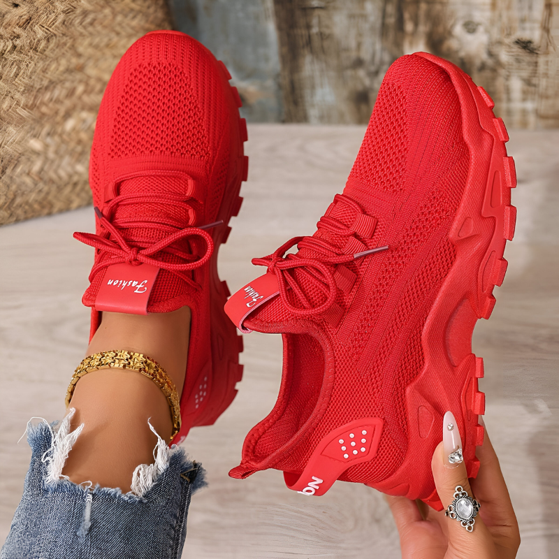 Sportieve Lichtgewicht Sneakers Met Chunky Zool voor Dames