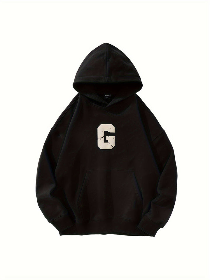 Golf Cross™ | Casual Hoodie met Contrast Letterprint Heren | Loose fit | Comfortabel katoen - Lange mouwen - Geschikt voor Herfst/Winter