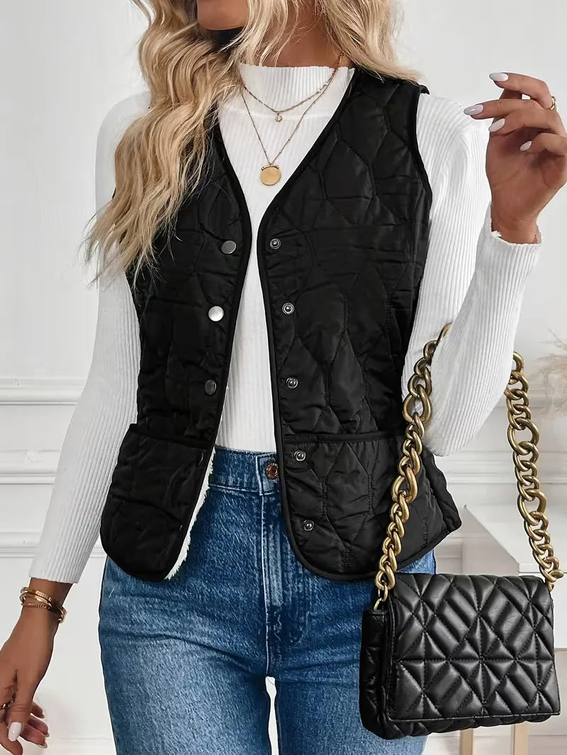 Bodywarmer met knoopsluiting