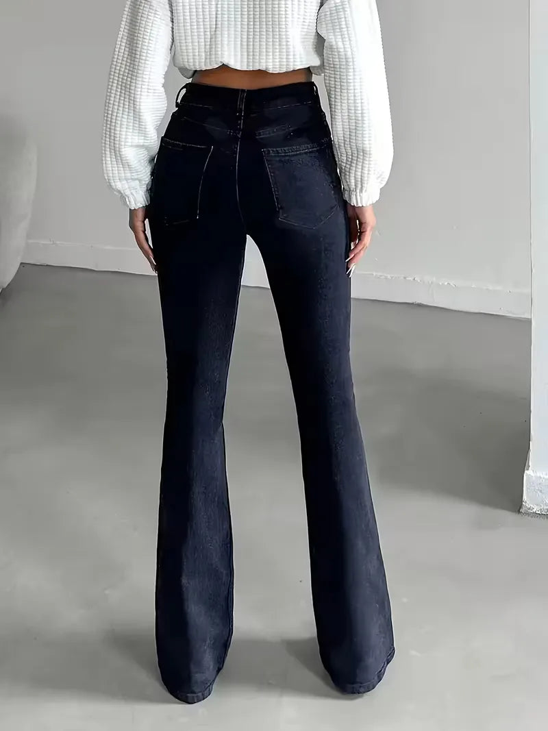 Flared jeans met hoge taille