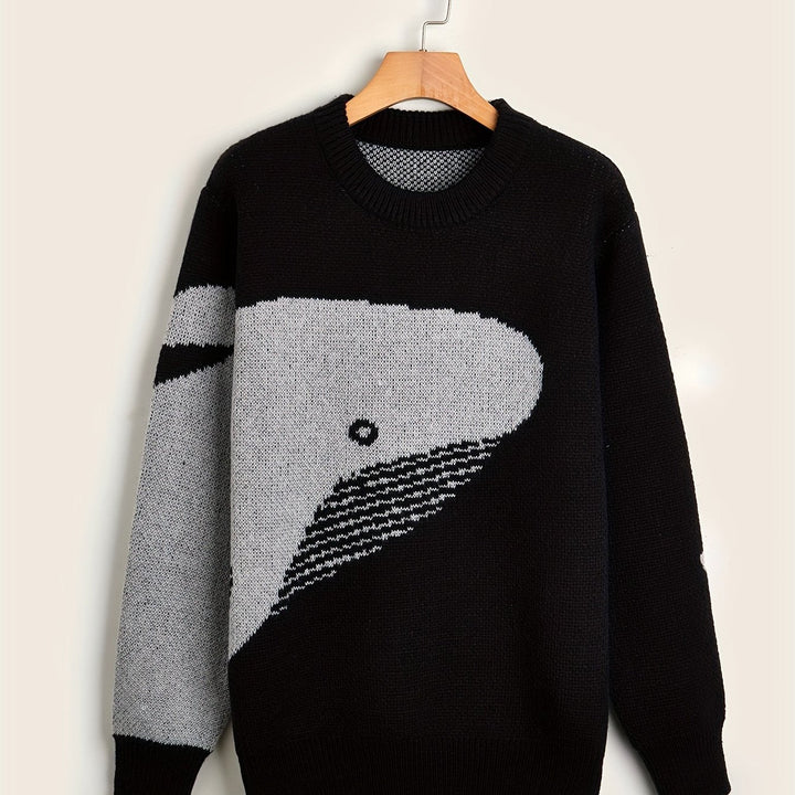 Trui Heren - Cartoon Print voor Stijlvolle Herfstkleding - Regular Fit - Puento Fortade - TP - Essential