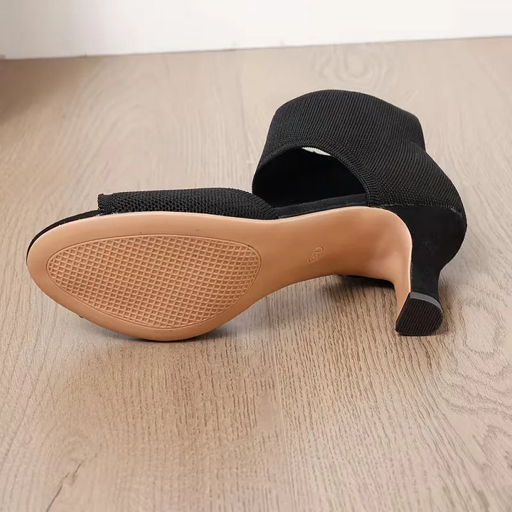 Anouk - Elegante Orthopedische Sandalen Dames met Enkelsok en Slanke Stilettohak