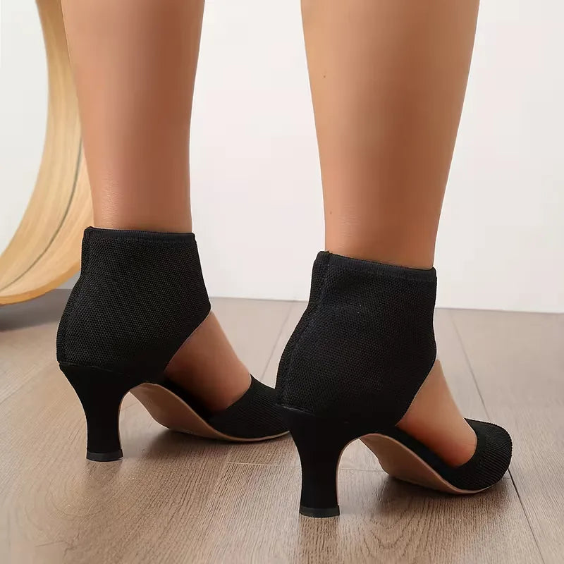 Anouk - Elegante Orthopedische Sandalen Dames met Enkelsok en Slanke Stilettohak