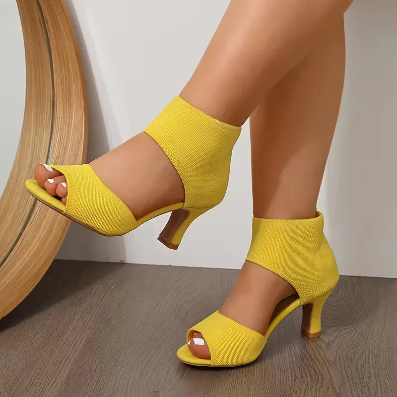 Anouk - Elegante Orthopedische Sandalen Dames met Enkelsok en Slanke Stilettohak
