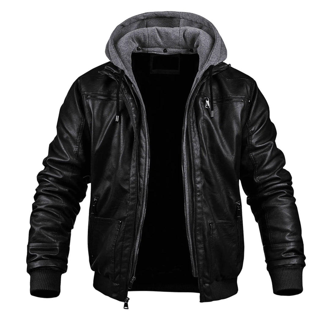Heren Leren Jas - Premium - Met Capuchon - Perfect voor Herfst en Winter