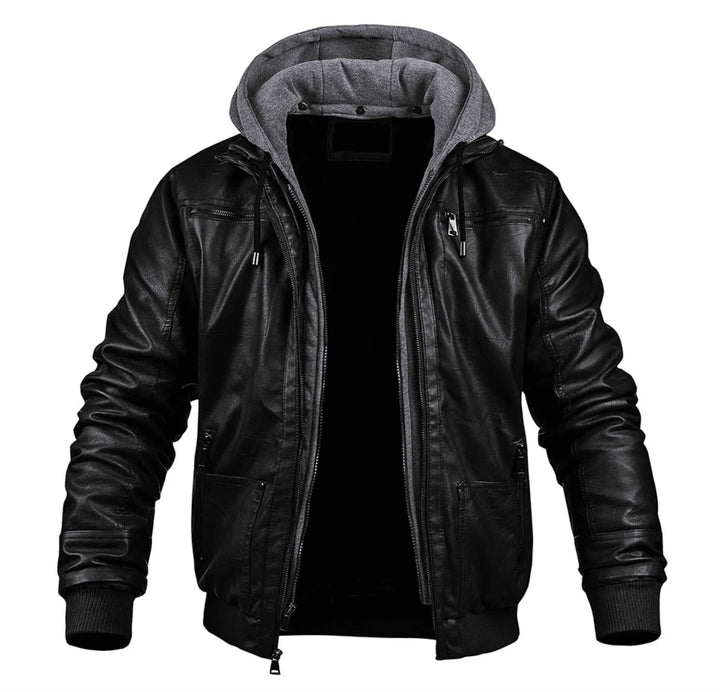 Heren Leren Jas - Premium - Met Capuchon - Perfect voor Herfst en Winter