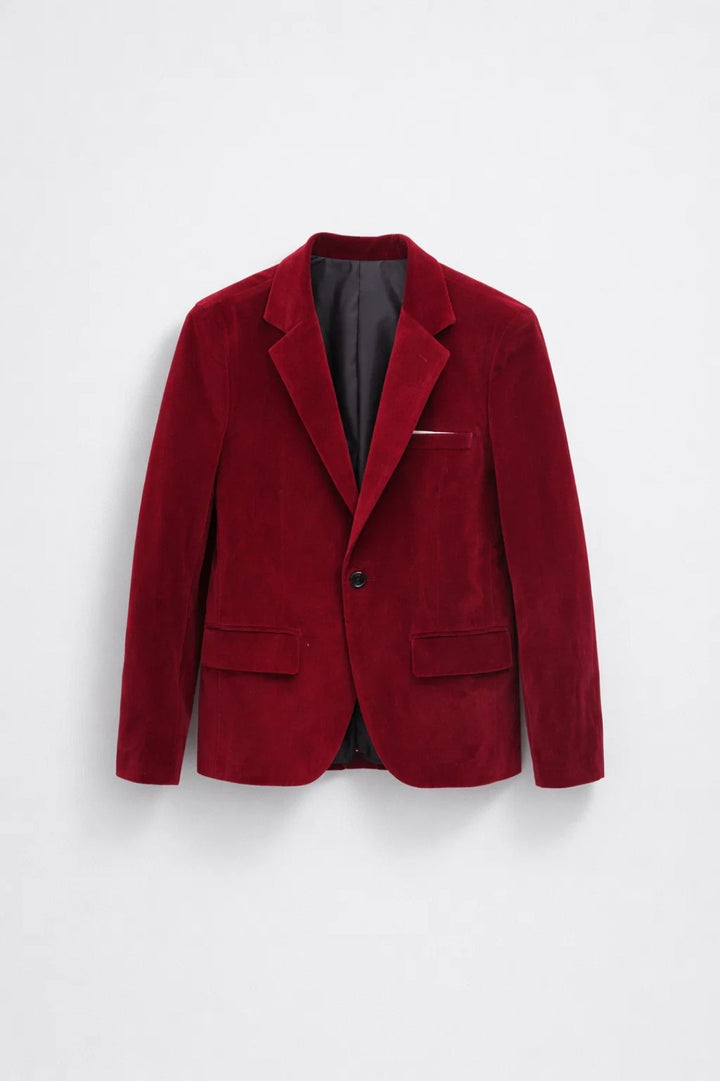 Blazer Heren - Getailleerd Jasje met Revers en Pochet | Elegant