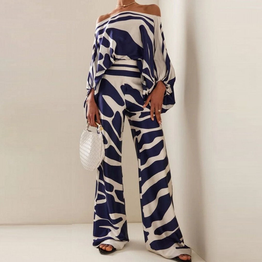 Elegante Off Shoulder Party Jumpsuit met Wijde Pijpen voor Dames