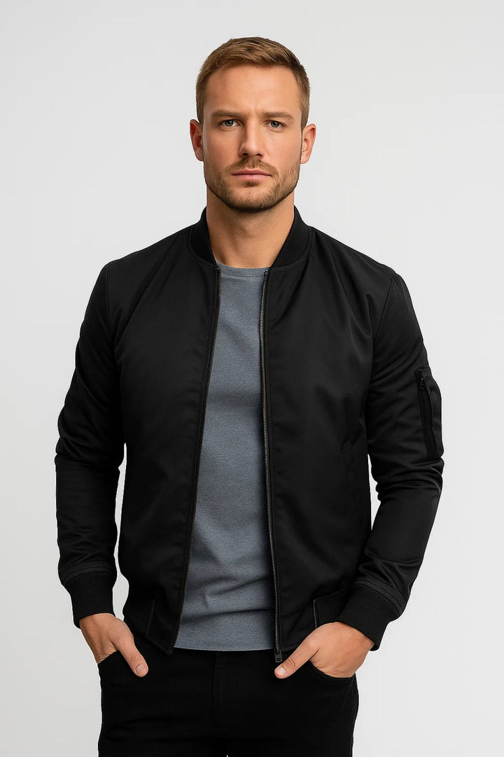 Bomberjack Heren | Tijdloos Met Ritsdetails All-Season Comfortabele pasvorm