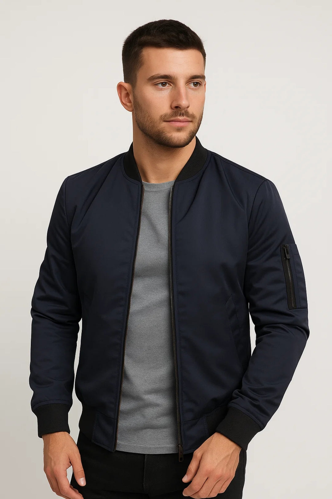 Bomberjack Heren | Tijdloos Met Ritsdetails All-Season Comfortabele pasvorm