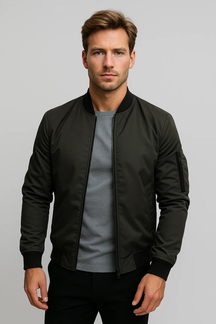 Bomberjack Heren | Tijdloos Met Ritsdetails All-Season Comfortabele pasvorm