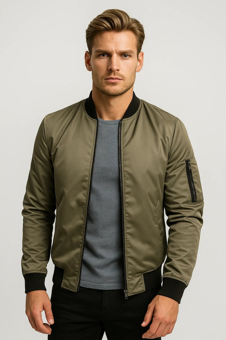Bomberjack Heren | Tijdloos Met Ritsdetails All-Season Comfortabele pasvorm