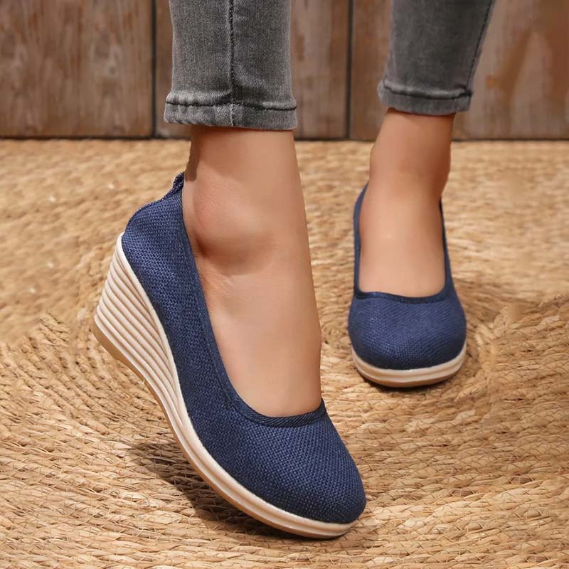 Britt - Elegante Comfort Pumps Dames met Hoge Sleehak en Instapper Pasvorm