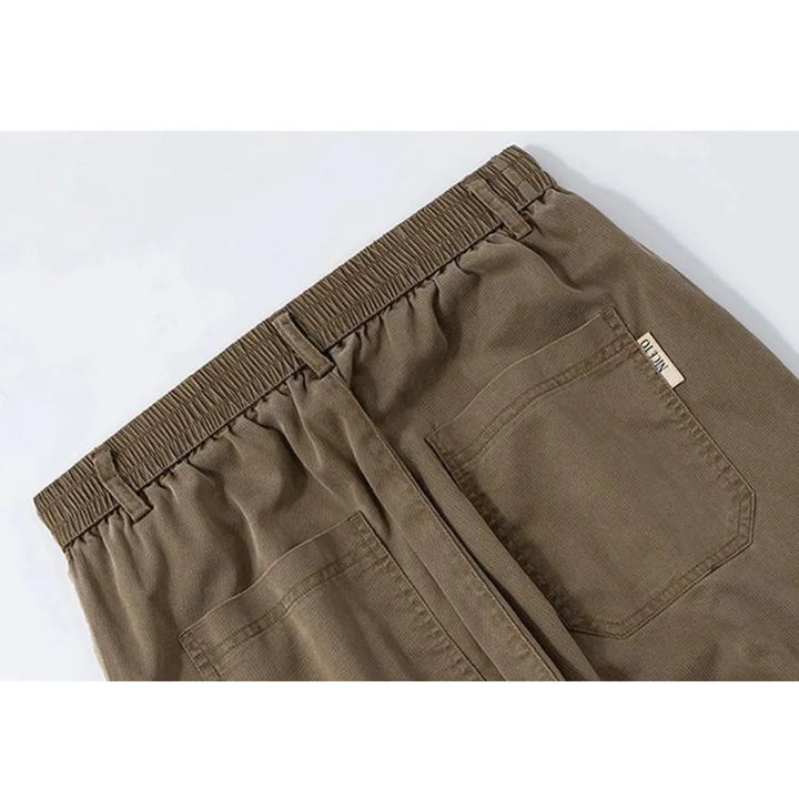 Herenbroek met rechte pasvorm en elastische taille