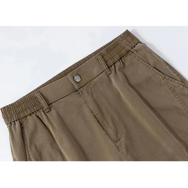 Herenbroek met rechte pasvorm en elastische taille