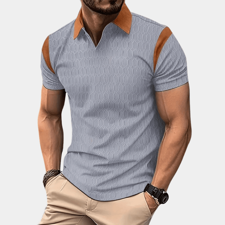 Poloshirt Heren - Uniek Patroon - Hoogwaardige Materialen - Ideaal voor Casual en Formele Gelegenheden