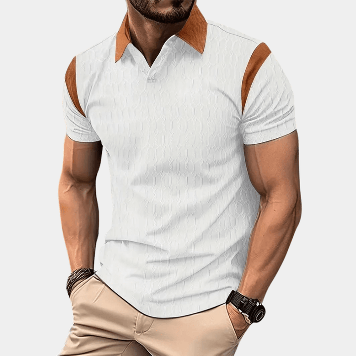 Poloshirt Heren - Uniek Patroon - Hoogwaardige Materialen - Ideaal voor Casual en Formele Gelegenheden