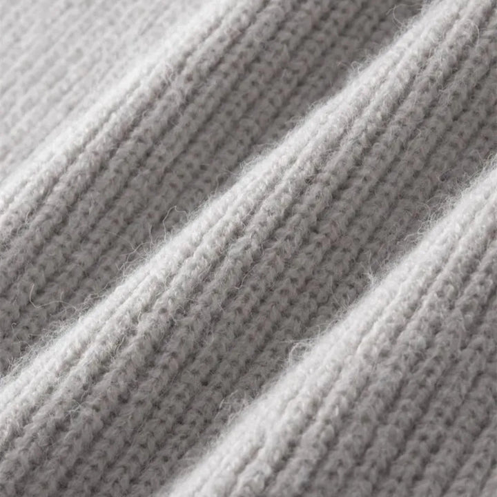 Hugo | Cashmere trui met volledige rits en opstaande kraag