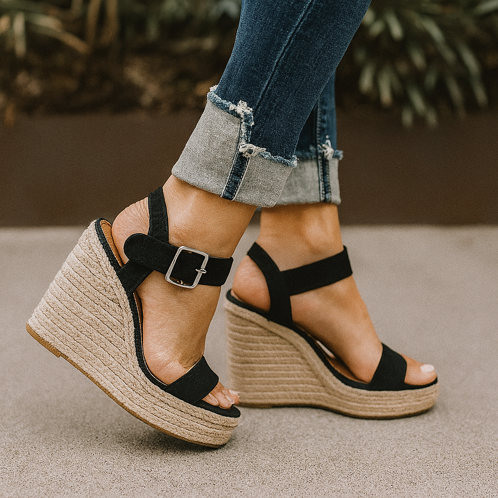 Sleehak Sandalen Met Gesp En Orthopedisch Comfort Voor Dames
