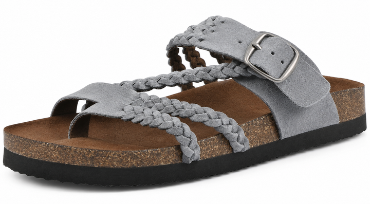 GEVLOCHTEN KURK SANDALEN VOOR VROUWEN
