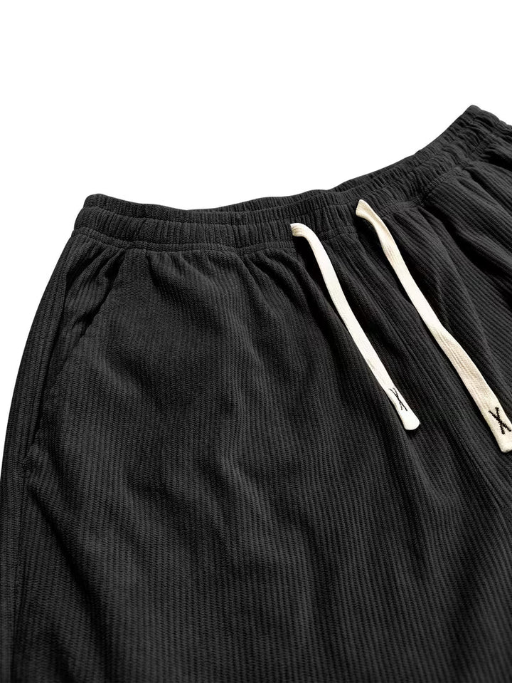 Corduroy broek met losse pasvorm en rechte pijpen