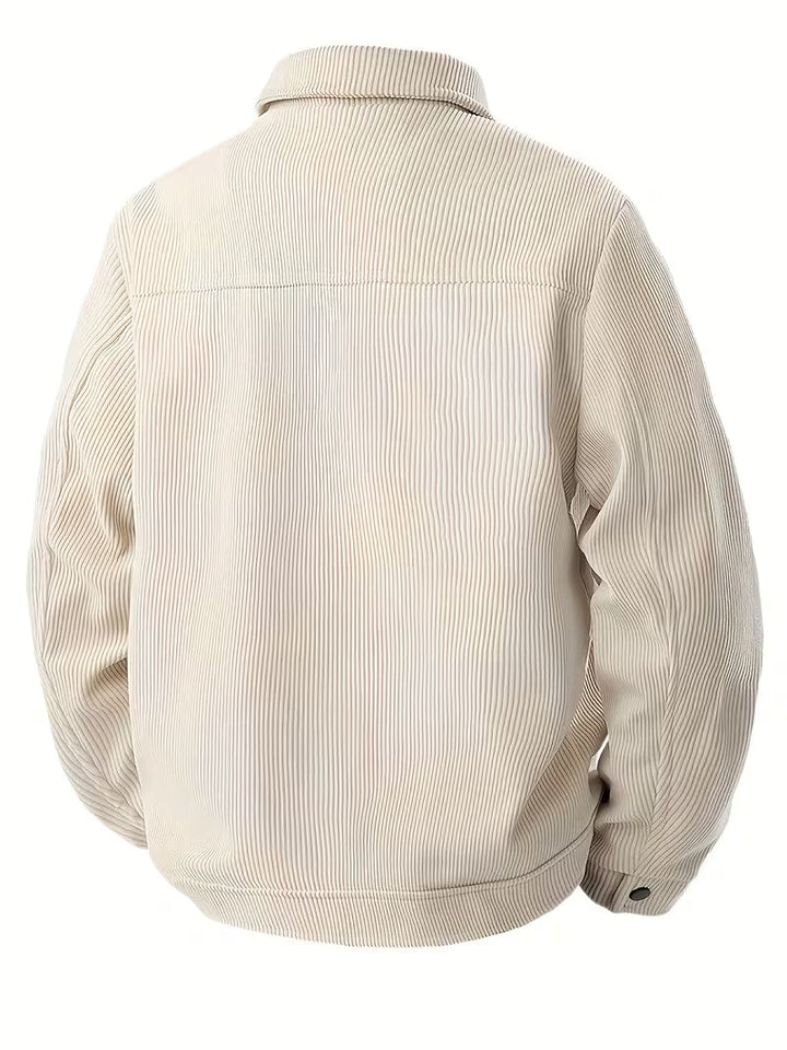 Corduroy jas met twee borstzakken en klassieke kraag