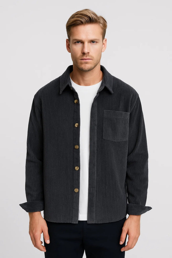 Overshirt Heren - Relaxed Fit met Borstzak en Knoopsluiting | Casual