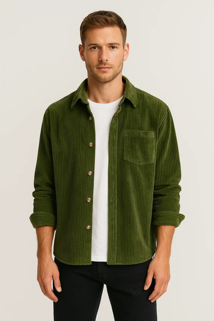 Overshirt Heren - Relaxed Fit met Borstzak en Knoopsluiting | Casual