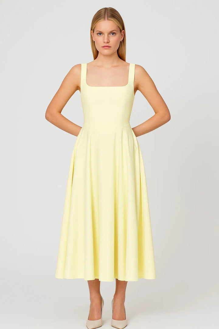 Midi Jurk Dames - Mouwloos A-lijn Silhouet | Elegant