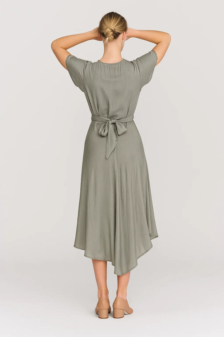 Midi Jurk Dames - Cut-out met Twist Detail | Elegant