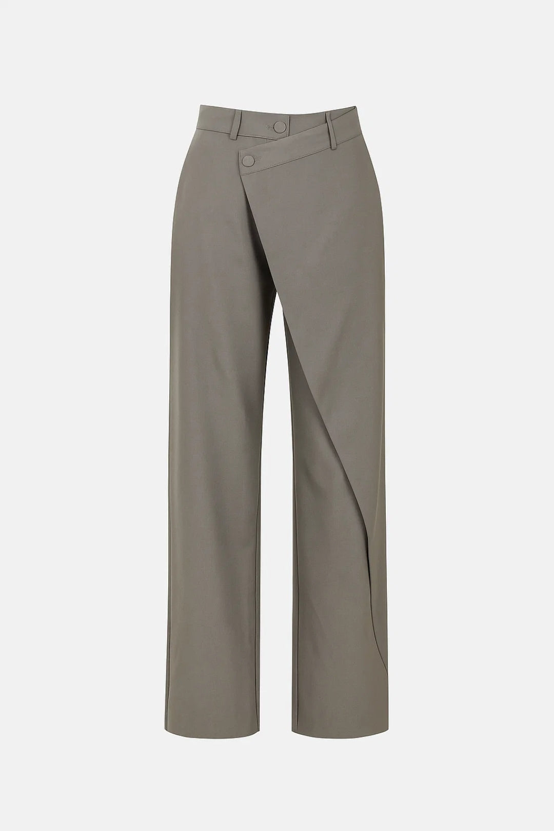 Pantalon Dames - Wijde Pijpen met Overlappende Taille | Elegant
