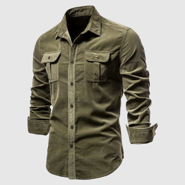 Denim Polo Heren | Cargo Stijl & Dubbele Borstzakken
