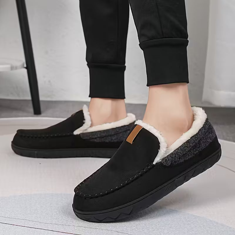 Dikke slippers met zachte zool en voering