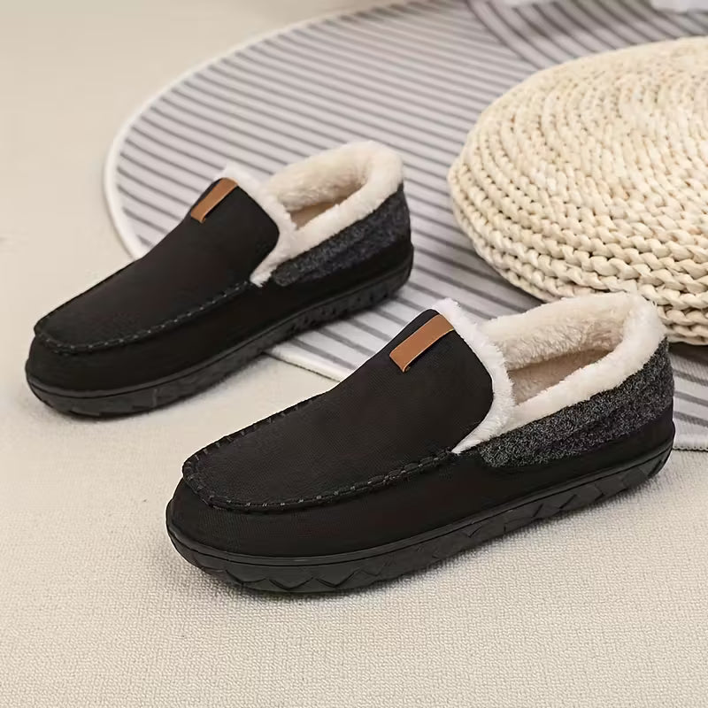 Dikke slippers met zachte zool en voering