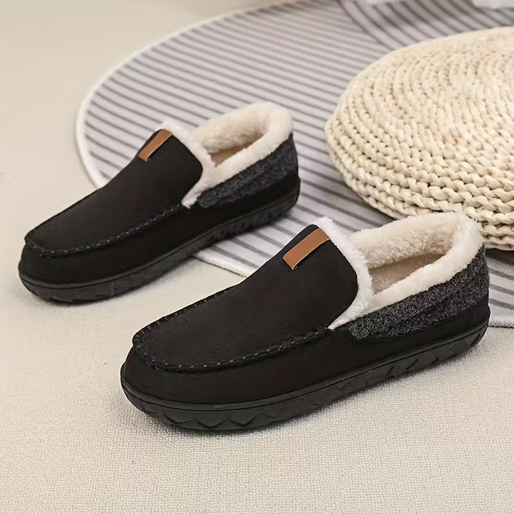 Dikke slippers met zachte zool en voering