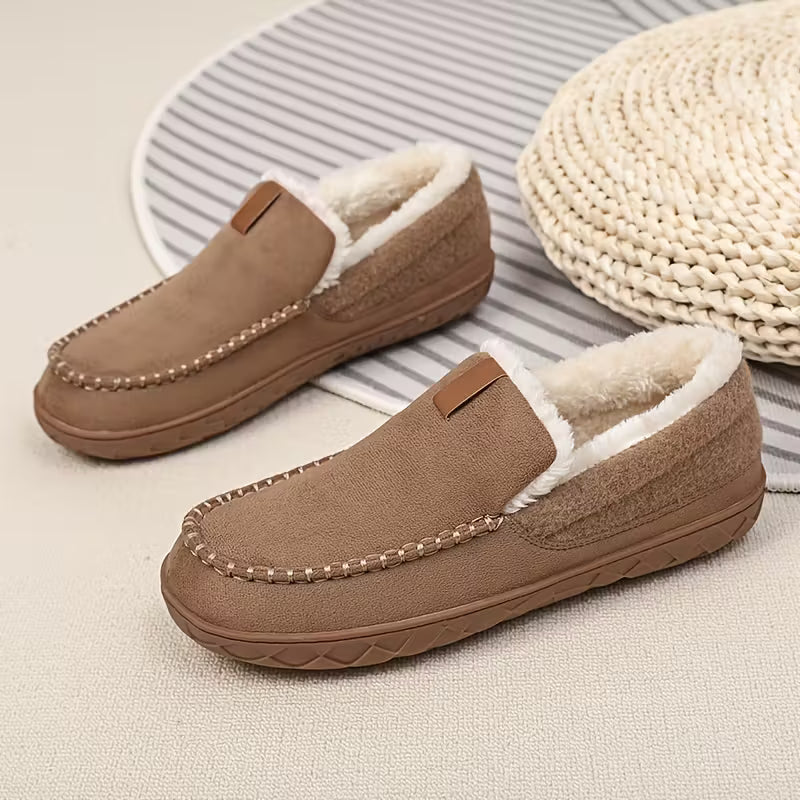 Dikke slippers met zachte zool en voering