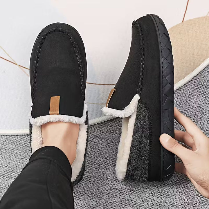 Dikke slippers met zachte zool en voering